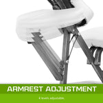 Aluminium Portable Beauty Massage Foldable Chair Table White
