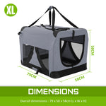 Portable Soft Dog Cage Crate Carrier Xl Grey