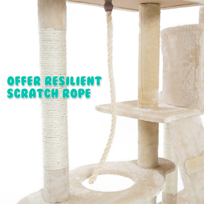 Cat Tree Multi Level Scratcher Danie 170Cm Beige