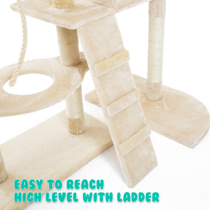 Cat Tree Multi Level Scratcher Danie 170Cm Beige