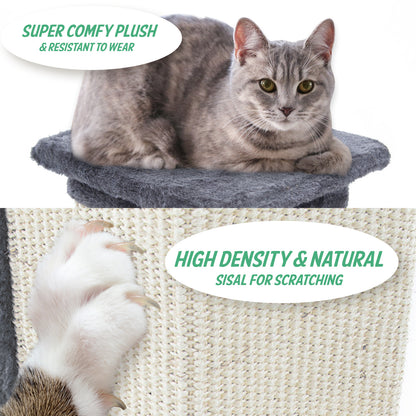 Cat Tree Pole Scratcher Noppo 92Cm Grey