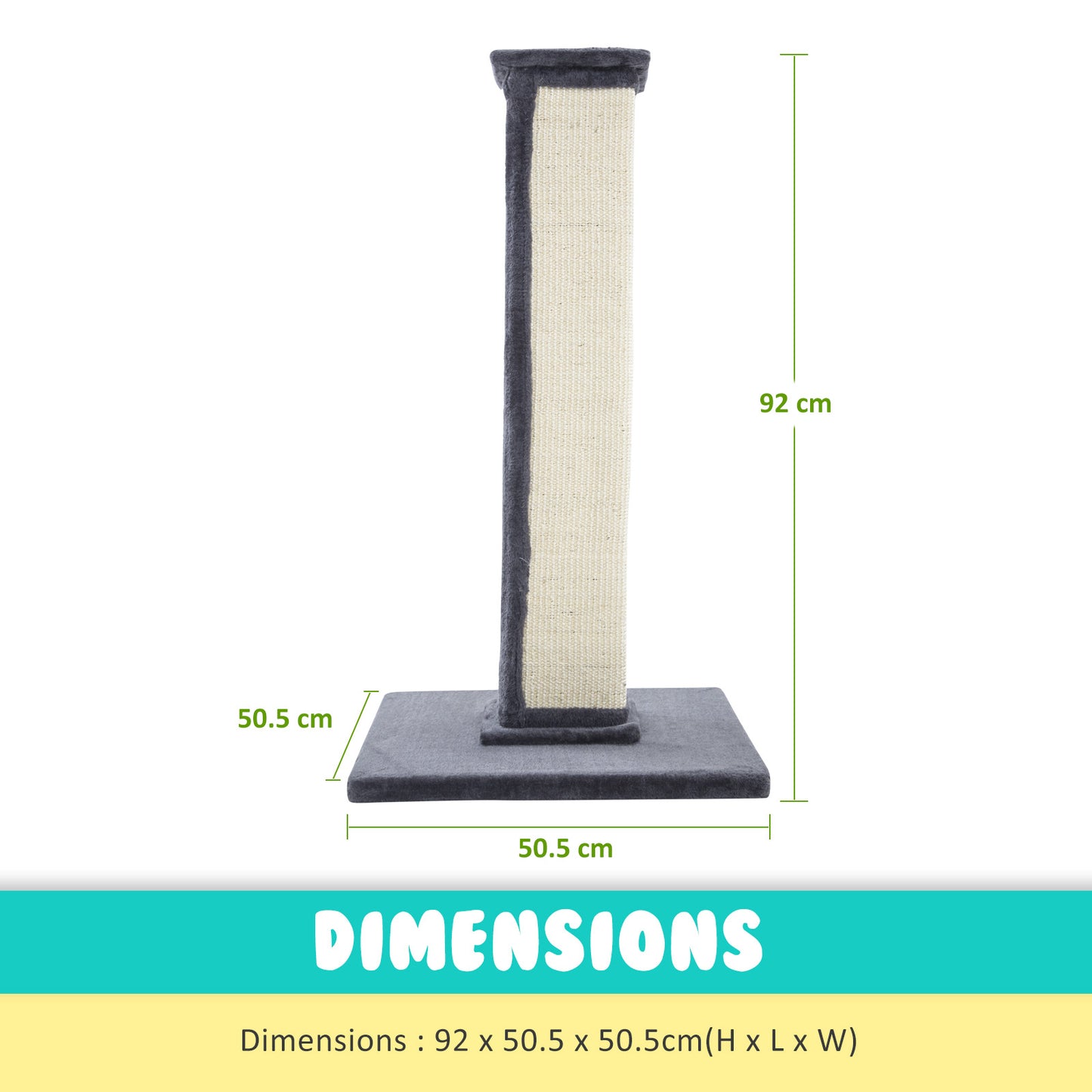 Cat Tree Pole Scratcher Noppo 92Cm Grey