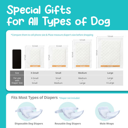 Male Dog Wrap M + 10x Diaper Booster Pads