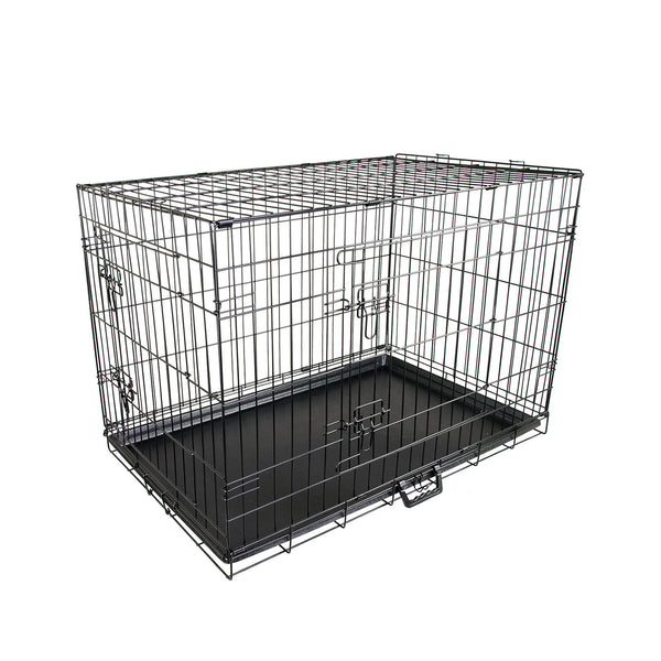  Wire Dog Cage Foldable Crate Kennel 36In With Tray
