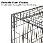 Foldable 30in Wire Dog Crate w/ Tray & Cushion Mat