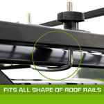 Steel Roof Rack Luggage Carrier Basket 4Wd 121Cm Black