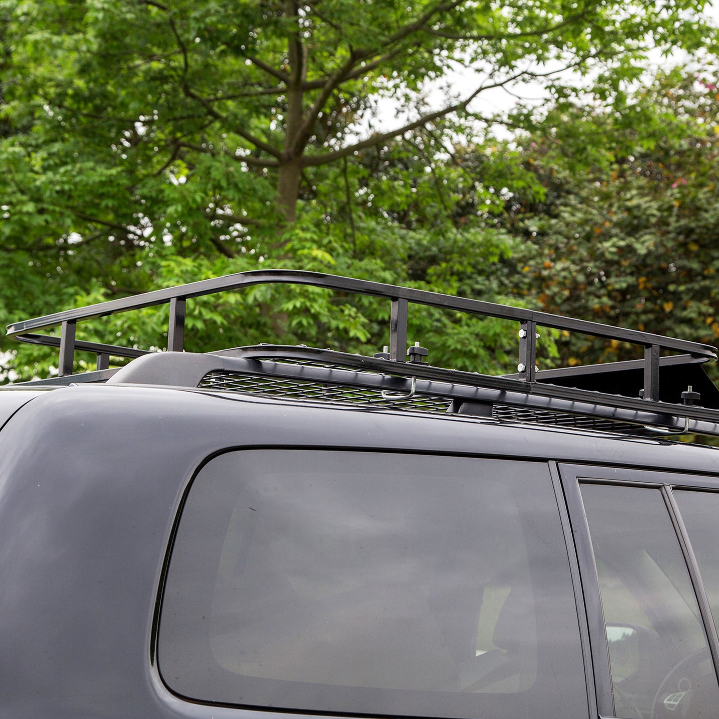 Steel Roof Rack Luggage Carrier Basket 4Wd 121Cm Black