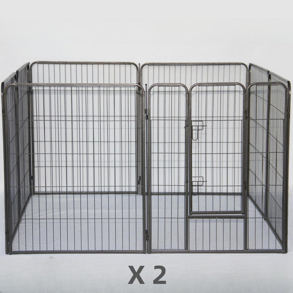  16 Panels 100 cm Heavy Duty Pet Dog Cat Puppy Rabbit Exercise Playpen Fence