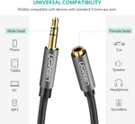 Male to 3.5mm Female Extension Cable 3m Black