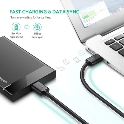Usb 3.0 A Male To Micro Usb 3.0 Male Cable - Black 0.5M (10840)