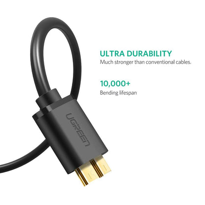 Usb 3.0 A Male To Micro Usb 3.0 Male Cable - Black 0.5M (10840)
