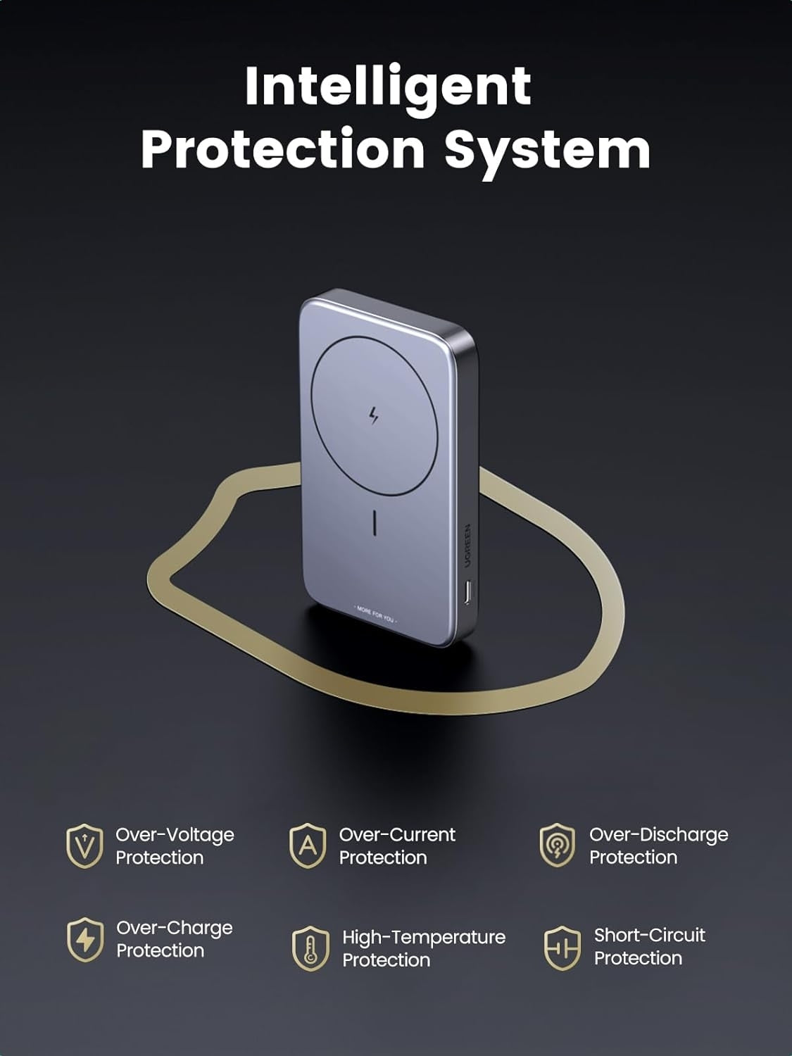 10000Mah Magnetic Wireless Power Bank (Sapce Gray)
