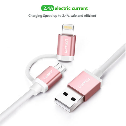 Micro-Usb To Usb Cable With Mfi Certified Iphone Adapter 1.5M(30471)
