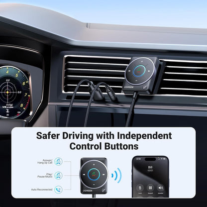 35002 Bluetooth 5.4 Aux Car Adapter (Enhanced Connection & Noise Cancellation)