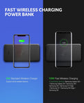 10000Mah  Power Bank  With 10W Qi Wireless Charging Pad - Black 50578