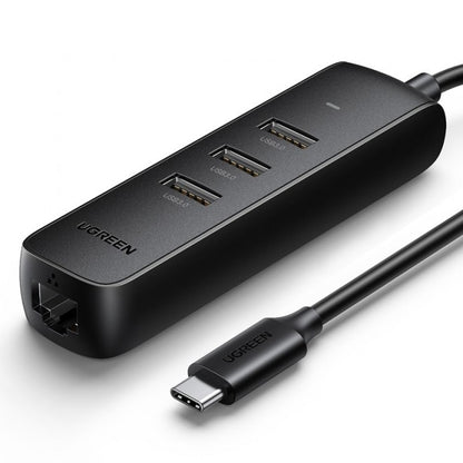 50627 Usb-C To Usb-A 3-Port Hub With Rj45 Gigabit Ethernet