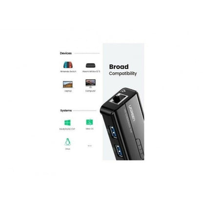 50627 Usb-C To Usb-A 3-Port Hub With Rj45 Gigabit Ethernet