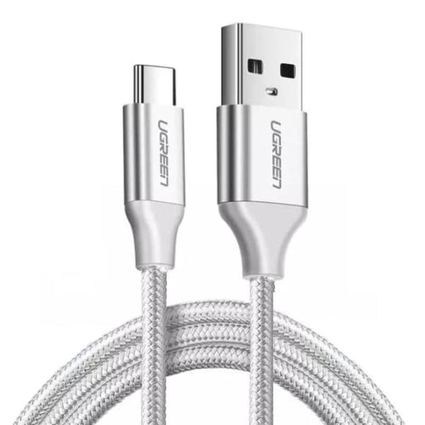 USB 2.0 Type-A to Type-C Male Nickel Plated Cable 1M (White)