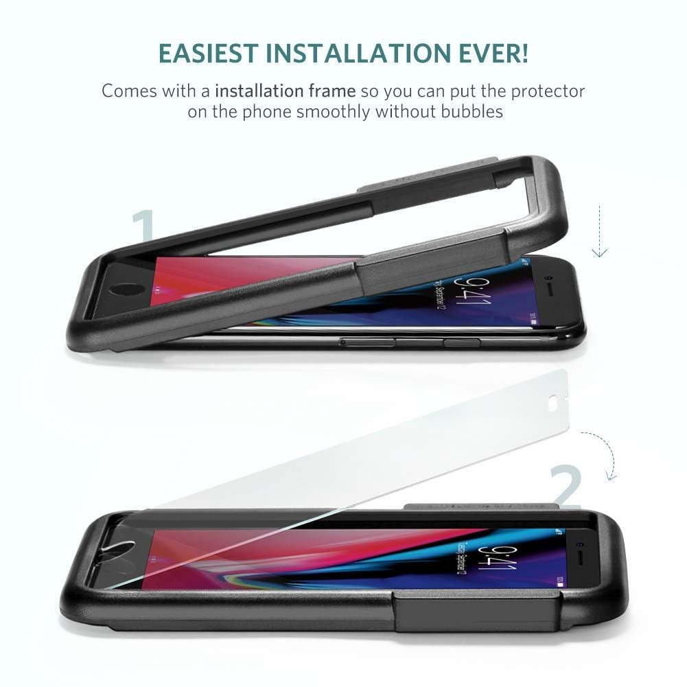 2-Pack Tempered Glass Screen Protector For Iphone 6/6S/7/8 (4.7")