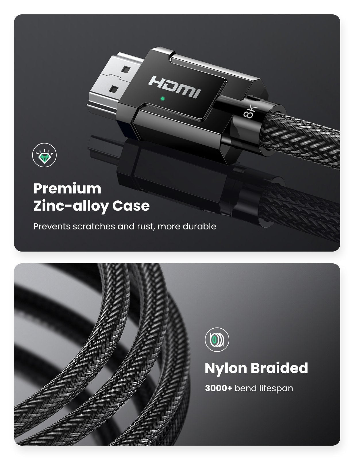 70321 8K Hdmi 2.1 Male To Male Cable 2M