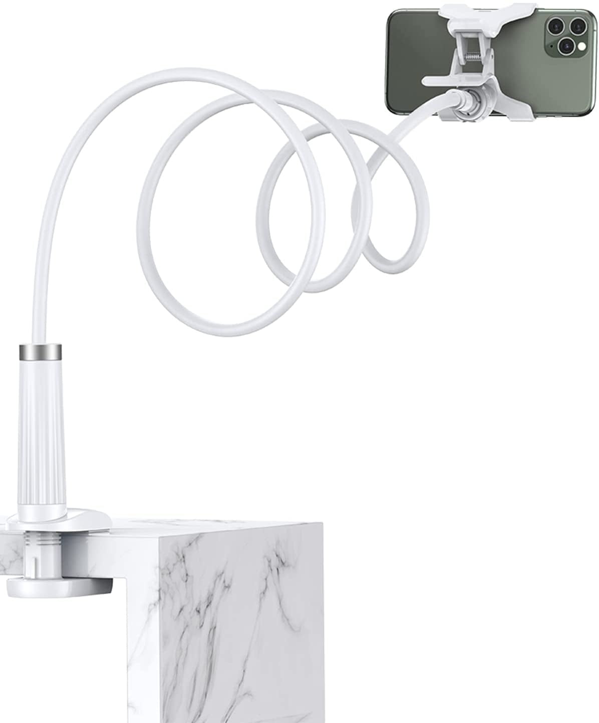 80515 Phone Holder With Long Arm Silver 120Cm