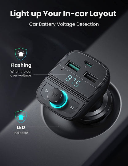 80910 Car Bluetooth 5.0 Fm Transmitter
