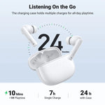 90206 Hitune T3 Active Noise-Cancelling Wireless Earbuds (White)