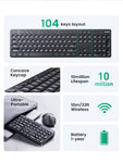 90250 104-Key Layout 2.4G Wireless Keyboard