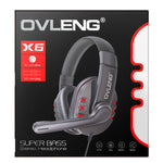 X6 Wired Stereo Headphone With Microphone For Pc Gaming