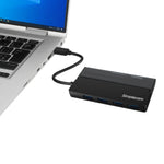 Portable Usb-C To 4 Port Usb-A Hub Usb 3.2 Gen1 With Cable Storage