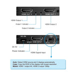 CM412 HDMI 2.0 1x2 Splitter 1 IN 2 Out 4K@60Hz