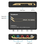 Omponent (Ypbpr + Stereo R/L) To Hdmi Converter Full Hd 1080P