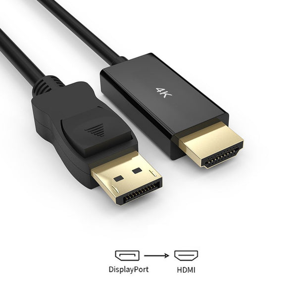  4K Displayport To Hdmi Cable 2160P Ultra Hd 1.8M