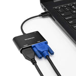 Usb To Hdmi + Vga Video Card Adapter With 3.5Mm Audio