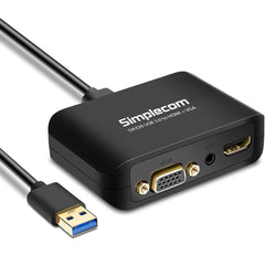 Usb 3.0 To Hdmi + Vga Video Adapter With 3.5Mm Audio Full Hd 1080P