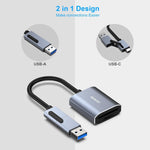 USB Type-C/Type-A to SD TF Card Reader