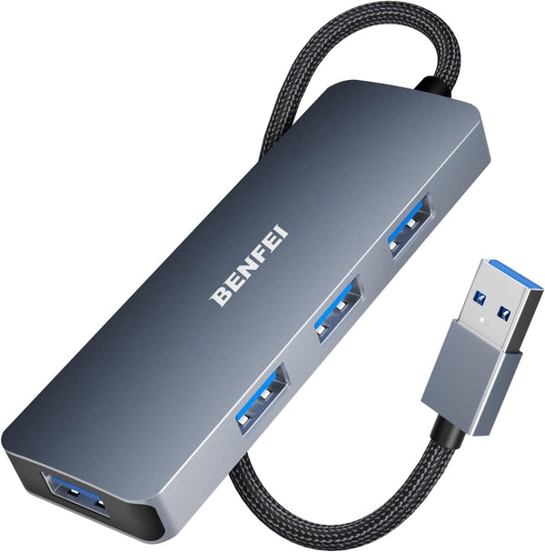  USB 3.0 4-port Hub USB A Splitter Ultra-Slim