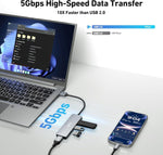 USB 3.0 4-port Hub USB A Splitter Ultra-Slim