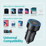 2-Port 40W Usb-C Car Charger Adapter