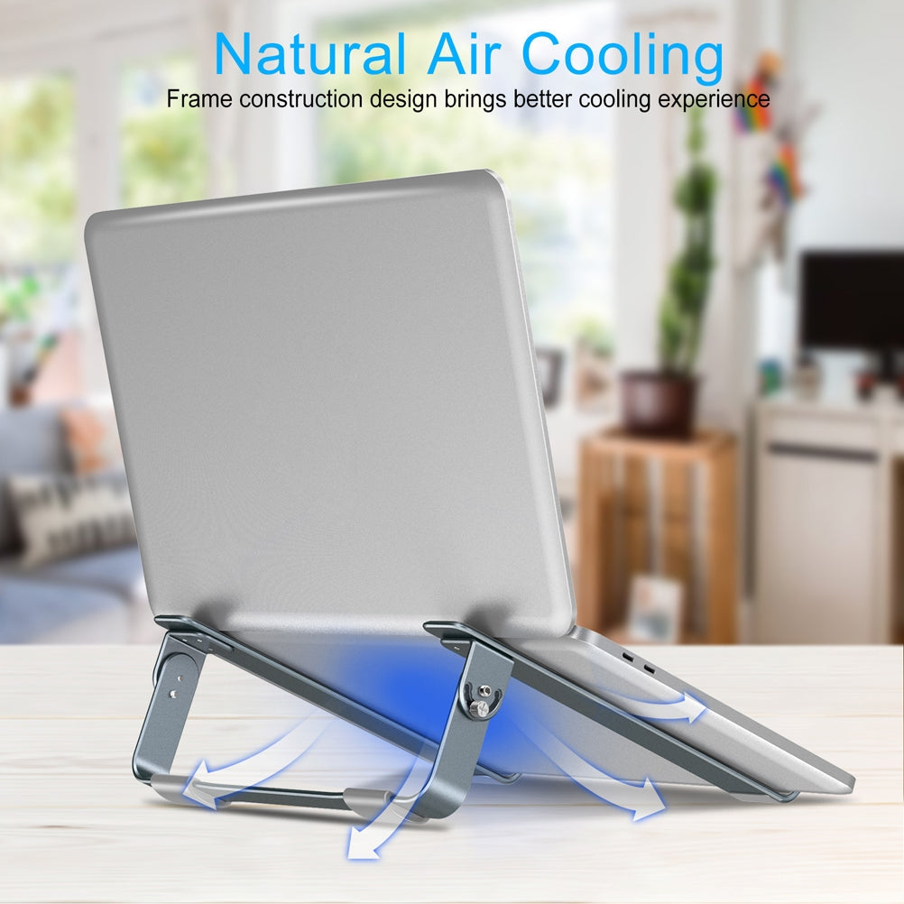 Detachable Aluminum Cooling Laptop Stand Grey
