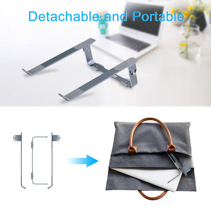 Detachable Aluminum Cooling Laptop Stand Grey