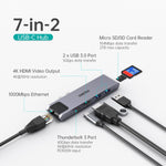 7-In-2 Macbook Pro/Air Usb Adapter Usb-C Hub