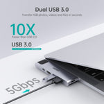 7-In-2 Macbook Pro/Air Usb Adapter Usb-C Hub