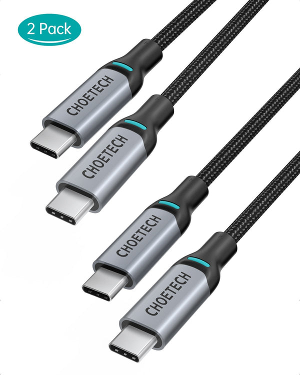  100W USB-C Braided Fast Charging Cable 1.8M 2 Pack
