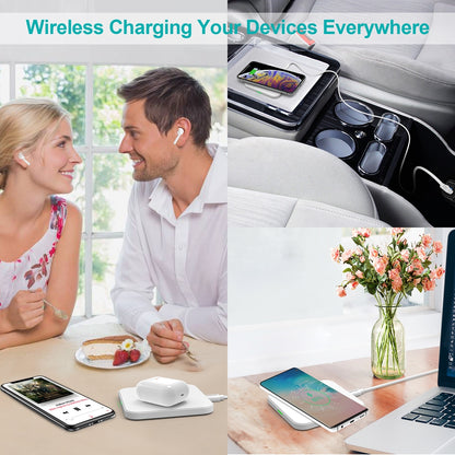 Qi Certified 10W/7.5W Fast Wireless Charger Pad (White)