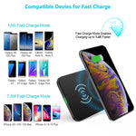 Qi Certified 10W/7.5W Fast Wireless Charger Pad