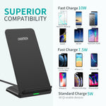 10W/7.5W Fast Wireless Charging Stand With Ac Adapter