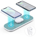 3-in-1 Magnetic Wireless Charging pad with AC Adapter