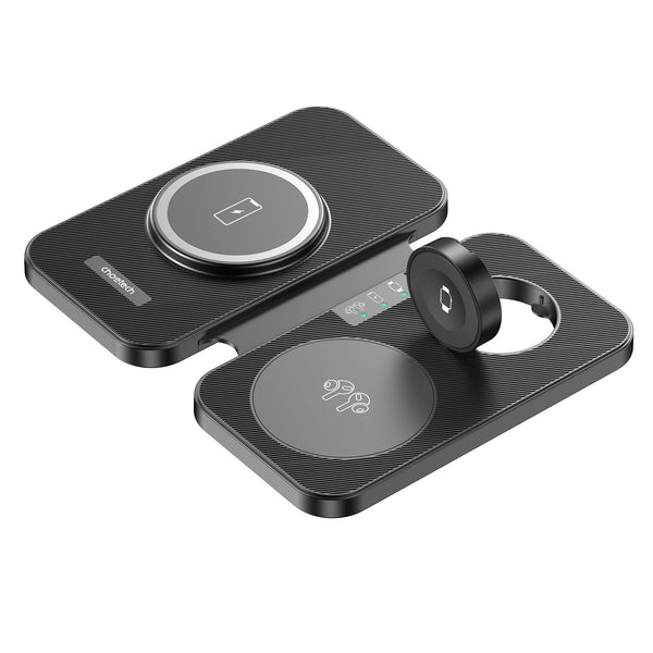  3in1 Magnetic Foldable Wireless Charger Black