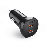 Dual Usb-C 36W Car Charger Adapter Black